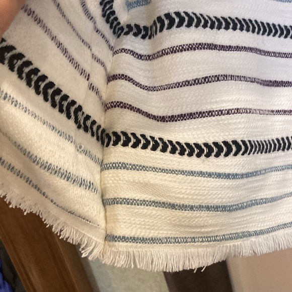 ANN TAYLOR LOFT- white , Blue, lavender Tweed like wrap skirt. - Picture 3 of 14